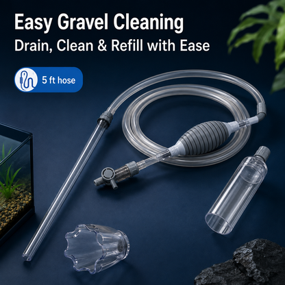 Fish tank water changer gadget automatic suction device siphon tube small water pump pipe water replacement cleaning fecal suction cleaner sand cleaner