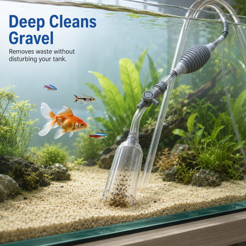 Fish tank water changer gadget automatic suction device siphon tube small water pump pipe water replacement cleaning fecal suction cleaner sand cleaner