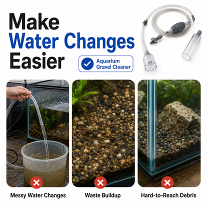 Fish tank water changer gadget automatic suction device siphon tube small water pump pipe water replacement cleaning fecal suction cleaner sand cleaner